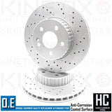 FOR MERCEDES C E CLASS FRONT DRILLED BRAKE DISCS MINTEX PADS WIRE A0004212512