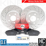 FOR MERCEDES C200d C200 C220d E200d E200 E220d FRONT DRILLED BRAKE DISCS PADS