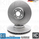 FOR BMW X5 X6 X7 40d M SPORT DIMPLED GROOVED FRONT BRAKE DISCS PAIR 374mm