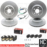 FOR BMW 740Le G11 G12 DIMPLED GROOVED FRONT REAR BRAKE DISCS BREMBO PADS SENSORS