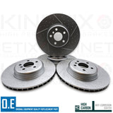 FOR BMW 840d G14 G15 M SPORT FRONT REAR DIMPLED GROOVED BRAKE DISCS 348mm 345mm