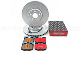 FOR BMW i4 M50 G26 DIMPLED GROOVED FRONT BRAKE DISCS PADS & WEAR SENSOR 348mm