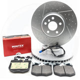 FOR BMW X3 25d M SPORT G01 FRONT DIMPLED GROOVED BRAKE DISCS MINTEX PADS 348mm