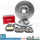 FOR BMW X5 45e G05 M SPORT FRONT DIMPLED GROOVED BRAKE DISCS MINTEX PADS 348mm