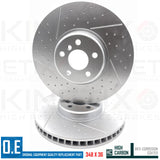 FOR BMW 530i M SPORT G30 G30 DIMPLED GROOVED FRONT BRAKE DISCS MINTEX PADS 348mm