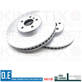 FOR BMW X3 25d M SPORT G01 FRONT REAR DIMPLED GROOVED BRAKE DISCS 348mm 345mm