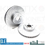 FOR BMW 530d M SPORT G30 G31 DIMPLED GROOVED FRONT REAR BRAKE DISCS 348mm 345mm