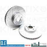 FOR BMW 640d M SPORT G32 DIMPLED GROOVED FRONT REAR BRAKE DISCS 348mm 345mm