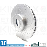 FOR BMW 640i M SPORT G32 DIMPLED GROOVED FRONT REAR BRAKE DISCS 348mm 345mm