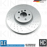 FOR BMW 540i G30 G31 FRONT REAR DIMPLED GROOVED BRAKE DISCS PADS WIRE SENSORS