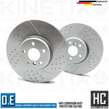 FOR BMW i4 M50 G26 DIMPLED GROOVED FRONT BRAKE DISCS PADS & WEAR SENSOR 348mm