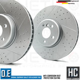 FOR BMW i4 eDrive35 M SPORT DIMPLED GROOVED FRONT BRAKE DISCS PADS SENSOR 348mm