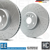 FOR BMW X5 40i G05 M SPORT DIMPLED GROOVED FRONT BRAKE DISCS PAIR 348mm