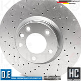 FOR PORSCHE CAYENNE 3.6 FRONT REAR DRILLED BRAKE DISCS PADS WEAR WIRE SENSORS