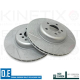 FOR BMW 525d G30 M SPORT DIMPLED GROOVED FRONT REAR BRAKE DISCS MINTEX PADS
