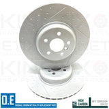 FOR BMW 530e M SPORT G30 G31 DIMPLED GROOVED FRONT REAR BRAKE DISCS 348mm 345mm