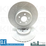 FOR BMW 530d M SPORT G30 G31 DIMPLED GROOVED FRONT REAR BRAKE DISCS 348mm 345mm