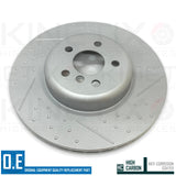 FOR BMW 620d M SPORT G32 DIMPLED GROOVED FRONT REAR BRAKE DISCS 348mm 345mm