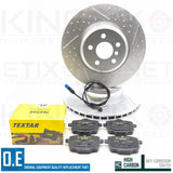 FOR BMW 540d G30 G31 M SPORT DIMPLED GROOVED REAR BRAKE DISCS TEXTAR PADS 345mm