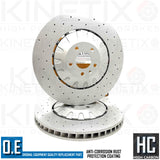 FOR AUDI SQ8 KINETIX FRONT CROSS DRILLED HIGH CARBON BRAKE DISCS PAIR 400mm X 38