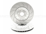 FOR AUDI SQ8 FRONT CROSS DRILLED PERFORMANCE HIGH CARBON BRAKE DISCS SET 400mm