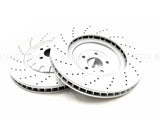 FOR AUDI Q7 55 TFSI FRONT HIGH CARBON CROSS DRILLED BRAKE DISCS PAIR 400mm