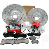 FOR AUDI S8 FRONT REAR DRILLED PERFORMANCE BRAKE DISCS APEC PADS 400mm 356mm