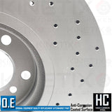 FOR BMW X6 50i M SPORT E71 E72 F16 FRONT CROSS DRILLED BRAKE DISCS PAIR 385mm