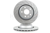 FOR AUDI TT RS TTS REAR PERFORMANCE DRILLED BRAKE DISCS APEC PADS 310mm