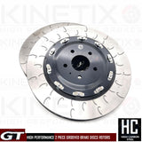 FOR NISSAN GTR GT-R KINETIX FRONT 2 PIECE FLOATING BRAKE DISCS APEC PADS 390mm