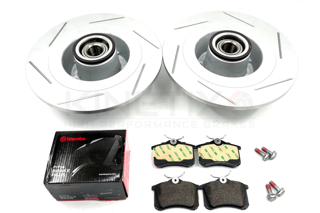 FOR RENAULT MEGANE SPORT 4 RS280 RS300 TROPHY GROOVED REAR BRAKE DISCS PADS