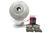 FOR RENAULT MEGANE SPORT 4 RS280 RS300 TROPHY GROOVED REAR BRAKE DISCS PADS