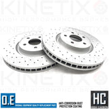 FOR AUDI A6 A7 A8 FRONT REAR CROSS DRILLED COATED BRAKE DISCS 350mm 330mm