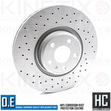 FOR AUDI A4 A5 30 TDI CROSS DRILLED COATED FRONT BRAKE DISCS PAIR 350mm KINETIX