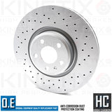 FOR AUDI A6 A7 A8 50 TDI FRONT DRILLED BRAKE DISCS APEC PADS WEAR SENSORS 350mm