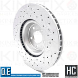 FOR AUDI Q5 40 TDI CROSS DRILLED COATED FRONT BRAKE DISCS PAIR 350mm KINETIX