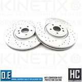 FOR JAGUAR XE 2.0 FRONT CROSS DRILLED BRAKE DISCS PADS SENSOR WIRE 350mm COATED