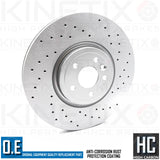 FOR JAGUAR F PACE 2.0 D200 R-DYNAMIC DRILLED FRONT REAR BRAKE DISCS TEXTAR PADS