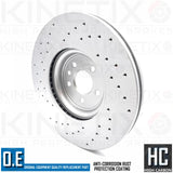 FOR JAGUAR I PACE E400 DRILLED FRONT BRAKE DISCS PADS WEAR SENSOR WIRE 350mm