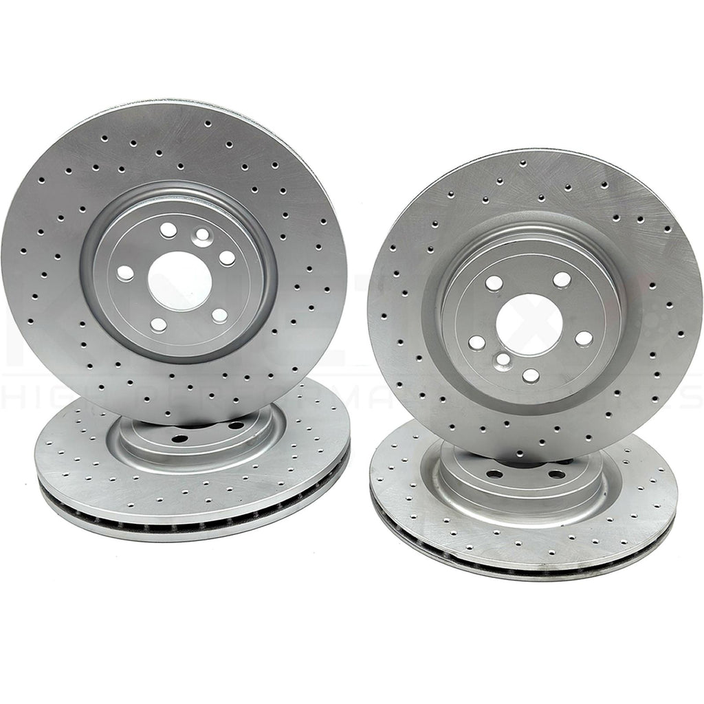 FOR JAGUAR XE XF R DYNAMIC R SPORT DRILLED FRONT REAR BRAKE DISCS 350mm 325mm