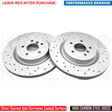 FOR JAGUAR F PACE 2.0 D200 R-DYNAMIC DRILLED FRONT REAR BRAKE DISCS TEXTAR PADS