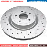 FITS JAGUAR XE 2.0 P250 R DYNAMIC DRILLED FRONT REAR BRAKE DISCS 350mm 325mm