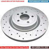 FOR JAGUAR F PACE 2.0d R SPORT DRILLED FRONT REAR BRAKE DISCS APEC PADS SENSORS