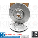 FOR VOLVO V60 V90 T8 R-DESIGN FRONT REAR DRILLED BRAKE DISCS PADS 345mm 320mm