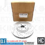 FOR MINI JOHN COOPER WORKS F54 REAR CROSS DRILLED BRAKE DISCS PADS 259mm