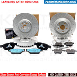 FOR VOLVO V60 V90 T8 R-DESIGN FRONT REAR DRILLED BRAKE DISCS PADS 345mm 320mm