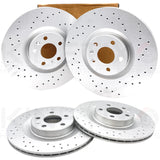 FOR VOLVO V60 V90 B5 R-DESIGN FRONT REAR DRILLED BRAKE DISCS PADS 345mm 320mm