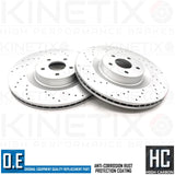 FOR FORD FOCUS RS MK3 DRILLED FRONT REAR BRAKE DISCS MINTEX BREMBO PADS 350/302