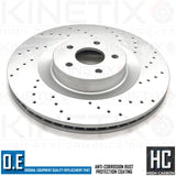 FOR FORD FOCUS RS MK3 DRILLED FRONT REAR BRAKE DISCS MINTEX BREMBO PADS 350/302