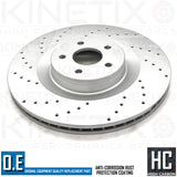 FOR FORD FOCUS RS MK3 DRILLED FRONT REAR BRAKE DISCS MINTEX BREMBO PADS 350/302